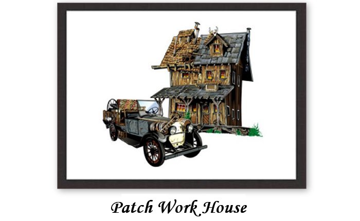 Patch WorkHouse Framed Print